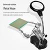 LED Magnifier Soldering Iron Stand with Clip for Circuit Board Repair