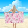 Flamingo Pineapple Leaf Beach Towel Ultra Soft Microfiber Towel for Men Women Beach Pool Gym Camping Travel Daily Use