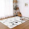 Cute Cartoon Line Dog Floor Mat Pattern Printed Flannel Door Mat, Suitable For Bathroom, Living Room, Home Decoration