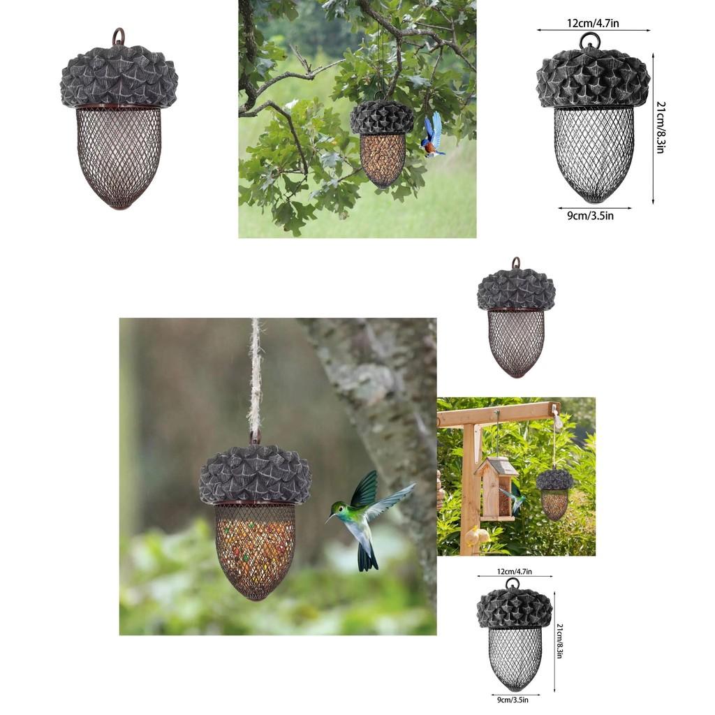 Modern Minimalist Hummingbird Acorn Bird Feeder Resin Craft Garden Decor Item