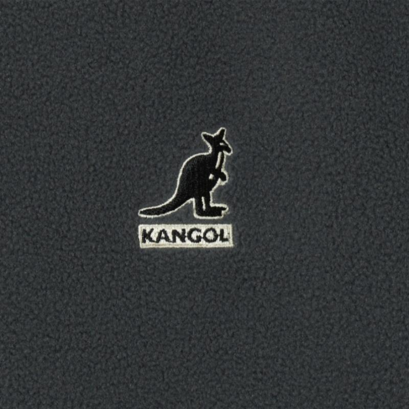 Kangol Fleece Half Zip Hoodie Charcoal 5165