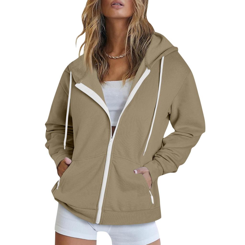 Cross-border 2026 new men's and women's sports hooded sweatshirts, European and American style casual cardigans, zipper-style tops wholesale