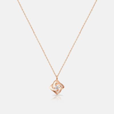 La Rosa Bianca Rose Silver Necklace A202Sn1081Rpa .