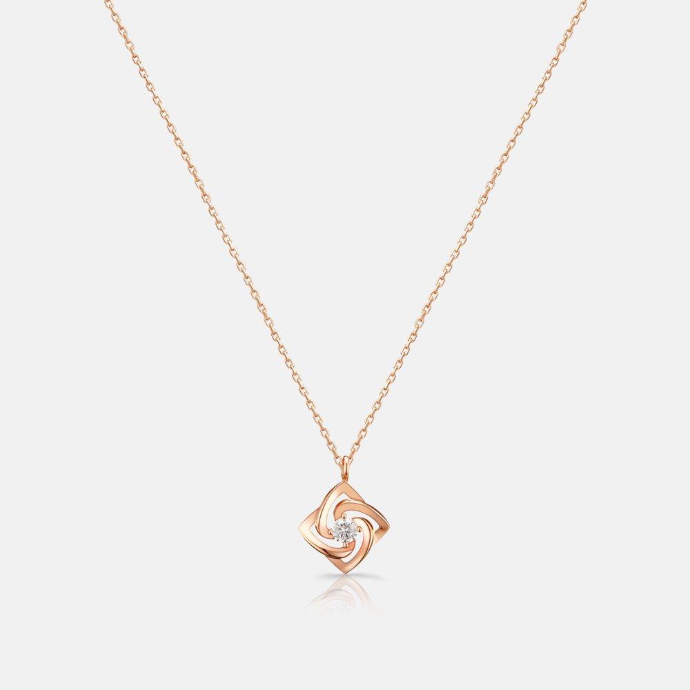 La Rosa Bianca Rose Silver Necklace A202Sn1081Rpa .