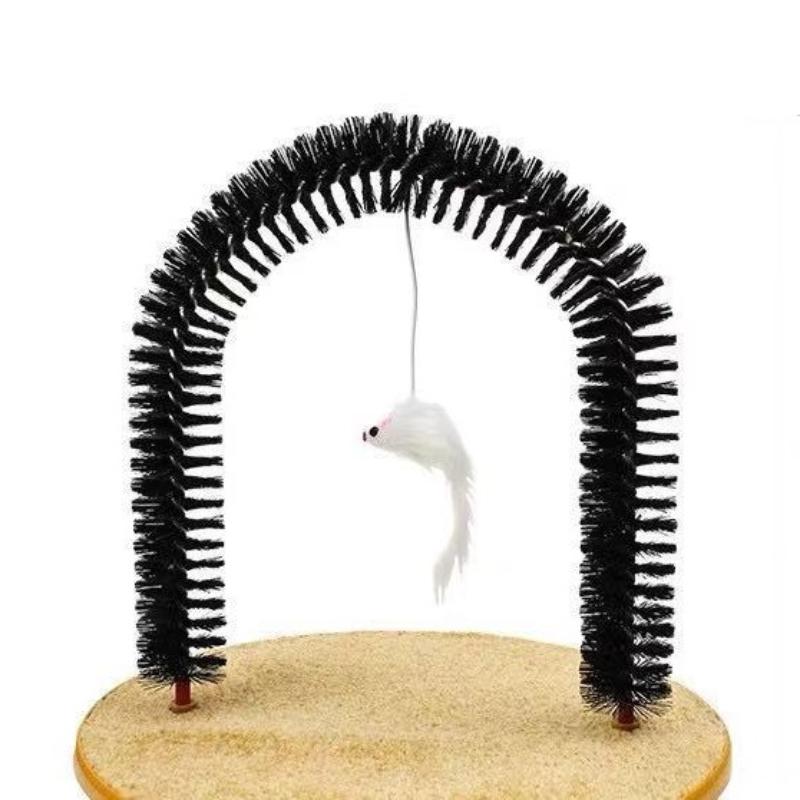 Cat Self-Grooming Replacement Brush Arched Comb With Detachable Massager For Fur Removal, Indoor Cat Care Gift For Pets