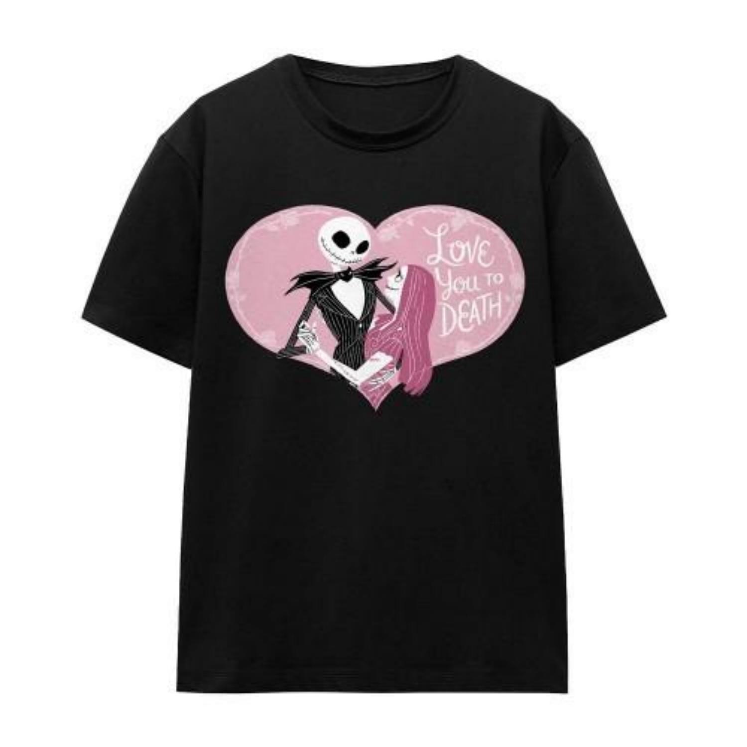 

The Nightmare Before Christmas Unisex Adult Love You To Death Valentine`s Day T-Shirt S чёрный
