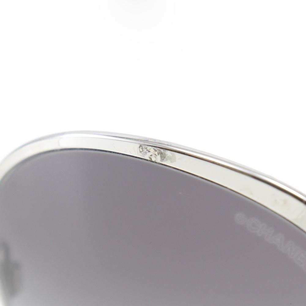 CHANEL sunglasses 4206 Silver / blue plastic Women Used