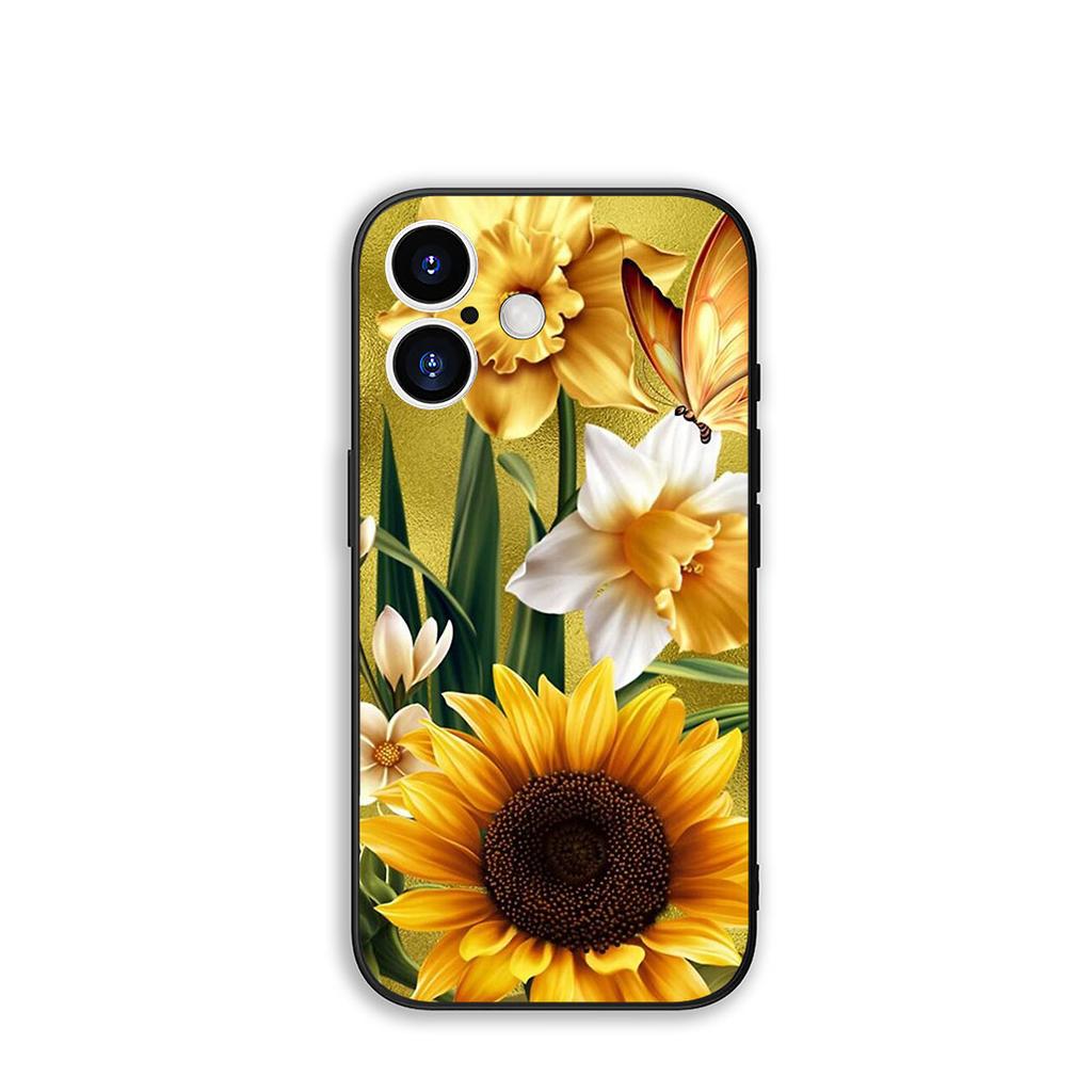 For Samsung Galaxy A55 A54 A25 A36 A17 A26 A35 A33 A34 A14 A37 S8 S9 S20 S21 FE S10 Plus Phone Case Sunflower Flower Yellow