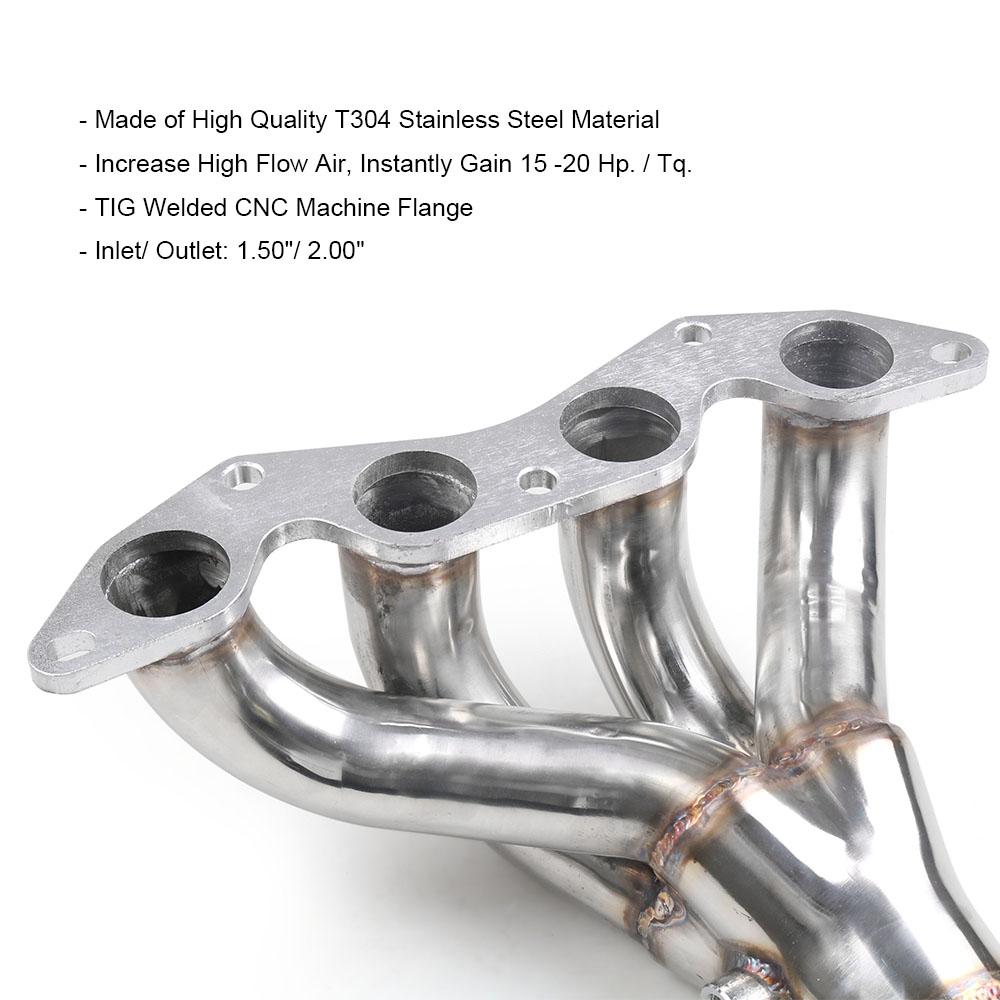 Collettore di scarico racing in acciaio inossidabile per HONDA CIVIC DX/LX D17 1.7 EM2/ES1 01-05