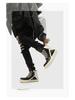 2024 Autumn/Winter Men's Trendy Genuine Leather High-Top Black & White Thick-Soled Boots