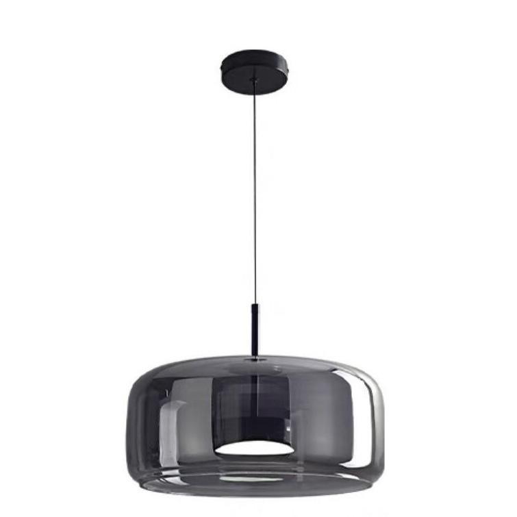 Nordic Postmodern Minimalist Glass Chandelier - Grey Designer Light for Restaurant, Bar, or Bedroom