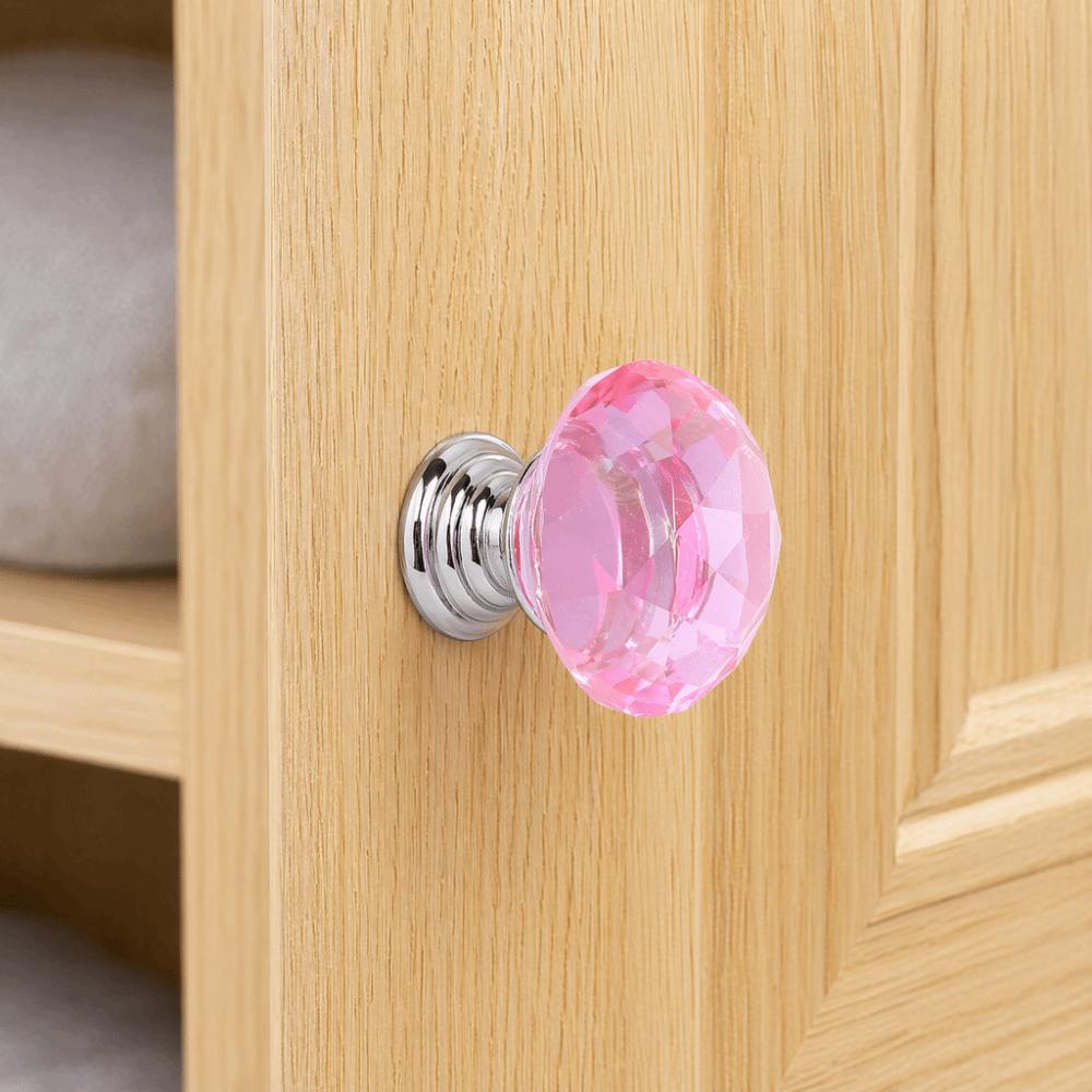 12pcs Decorative Glass Drawer Pulls 30mm Diameter Diamond Cabinet Knobs Cute Cabinet Knobs Cabinets