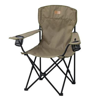 Silla de Exterior IRIS OHYAMA Silla Equipo de Camping Silla Tipo Contracción Almacenamiento Compacto Fácil Montaje Exterior Caqui