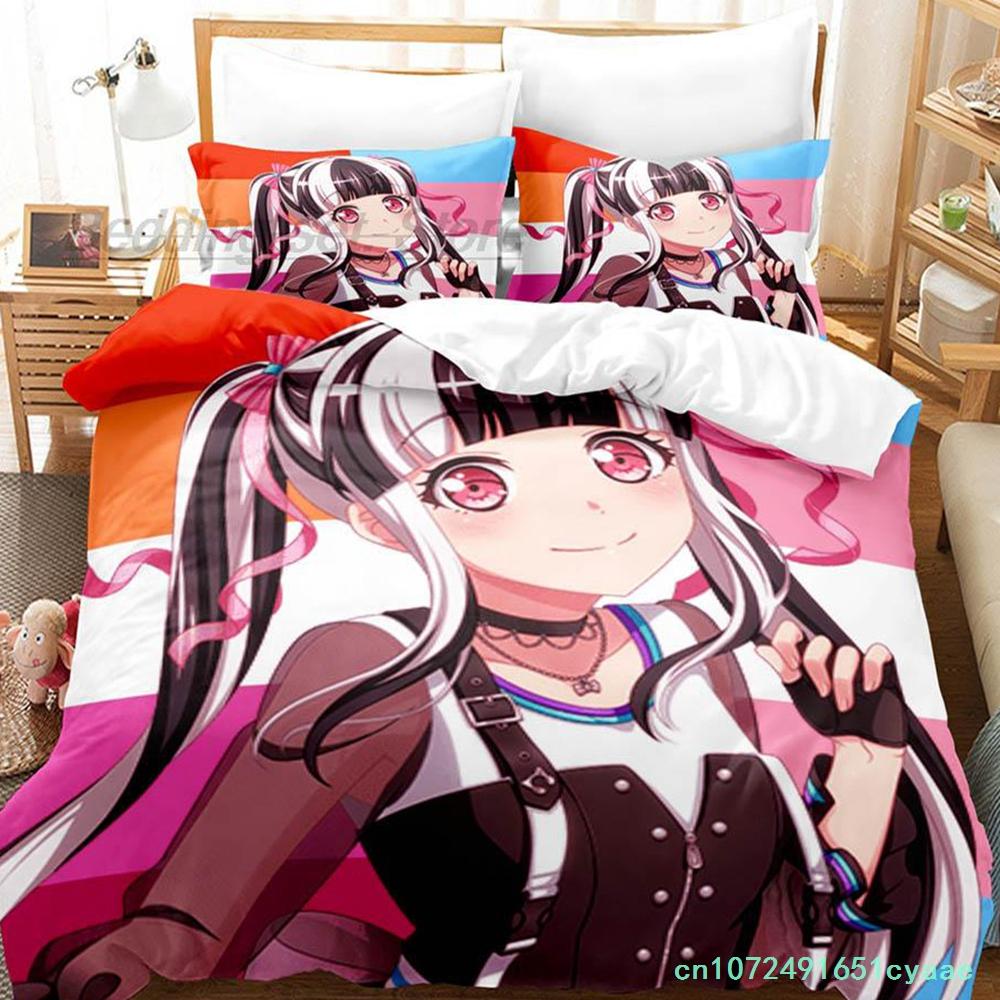 New Nyubara Reona Bedding Set Single Twin Full Queen King Size Bed Set Aldult Kid Bedroom Duvetcover Sets 3D Print Anime