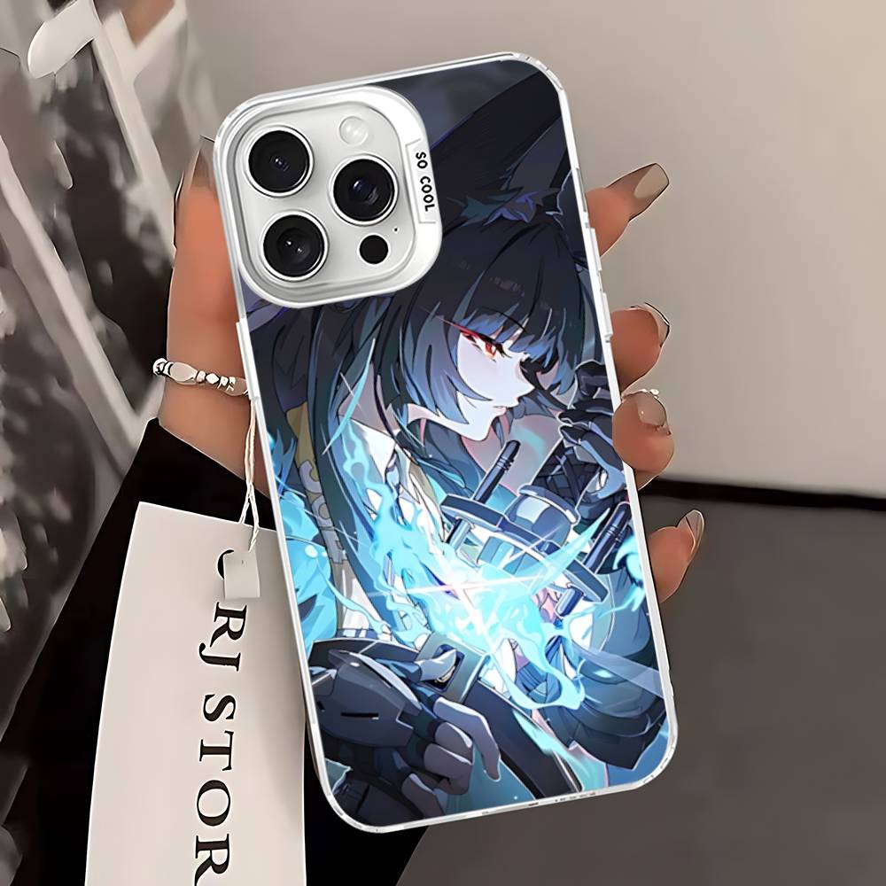 Classic Girl H-Hoshimi Miyabi Phone Case For IPhone 17 16 15 14 11 12 13 Pro Max Plus Pro Colored Silver Cover