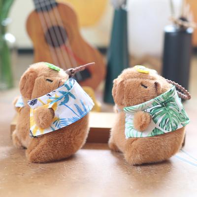 Niedlicher Sommer-Kapibala-Anhänger, Plüsch-Spielzeugpuppe, Capybara-Tasche, hängende Dekoration, Schlüsselanhänger, Puppe