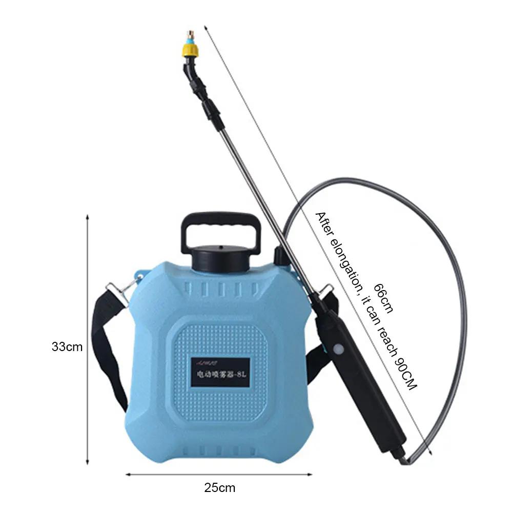 Bateriový postřikovač 5/8L s USB dobíjecí rukojetí a teleskopickou tyčí, postřikovač vody pro zahradu, trávník a další čištění