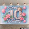 2D flat surface 1 piece of background cloth for a 10th birthday party suitable for home and office settings