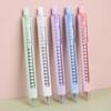 Mini Portable Candy Color Gel Pen, 0.5mm Black Bullet Tip, Quick-Drying for Students