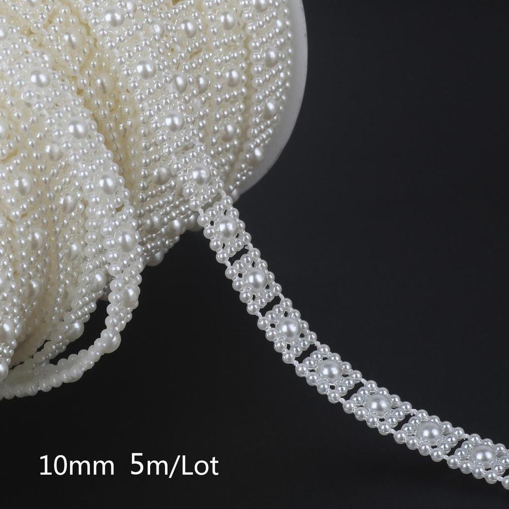 Round Sun Rose Double Pearl Chain for Wedding & DIY Hair Accessories
