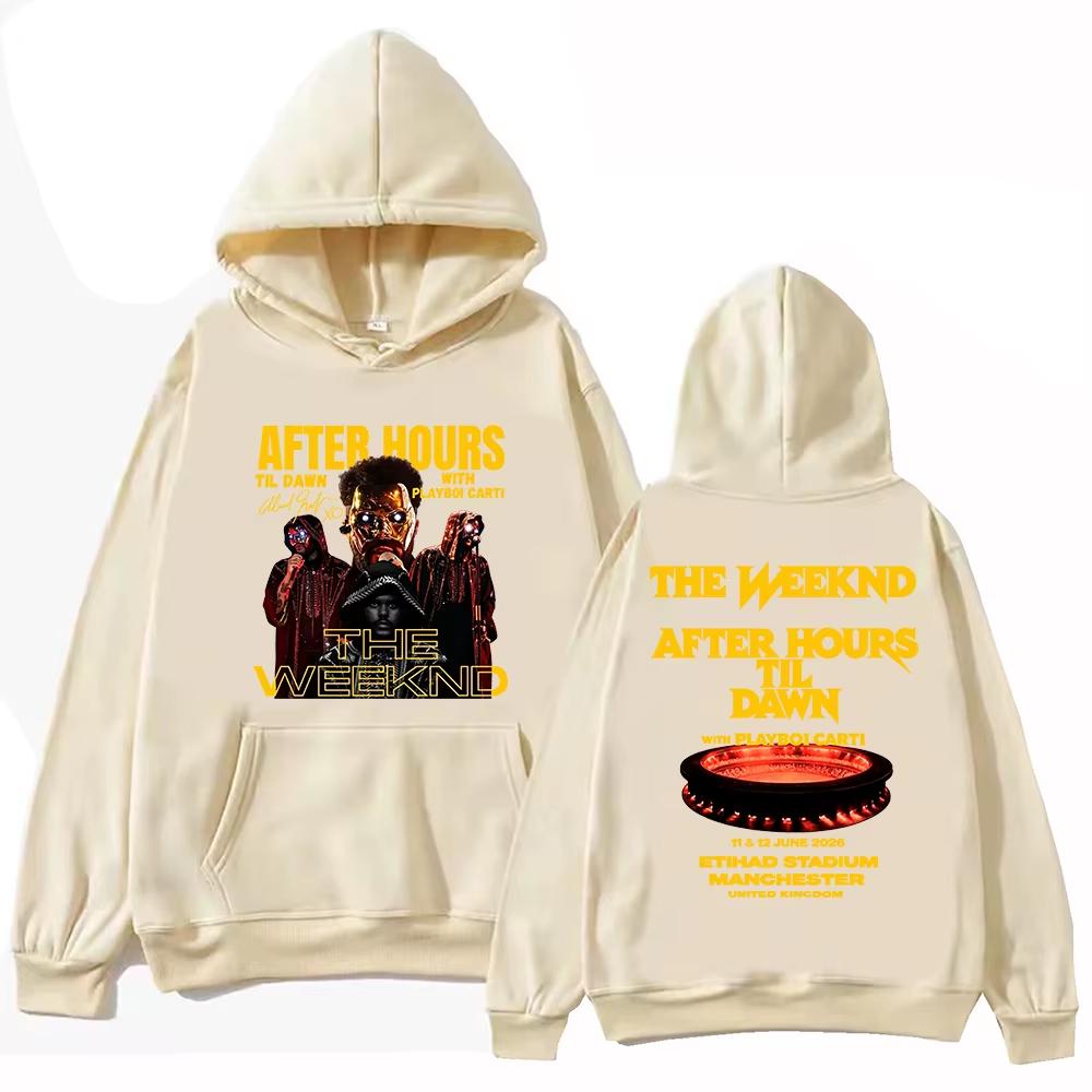 The-Weeknd After Hours Til Dawn Tour 2026 Hoodie Man Woman Harajuku Long Sleeve Pullover Hoodies Soft Cotton Sweatshirt Loose Cozy and Versatile