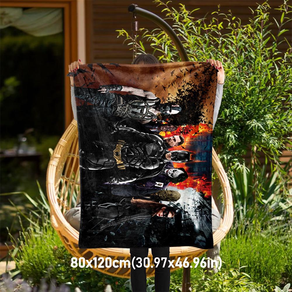 1 шт. Бэтмен: Темный рыцарь: Возрождение Джокер Бэйн Наружное одеяло - Плед, Мягкое, Фланелевые одеяла, Гостиная, Путешествия, Кемпинг - 1102063 80x120cm