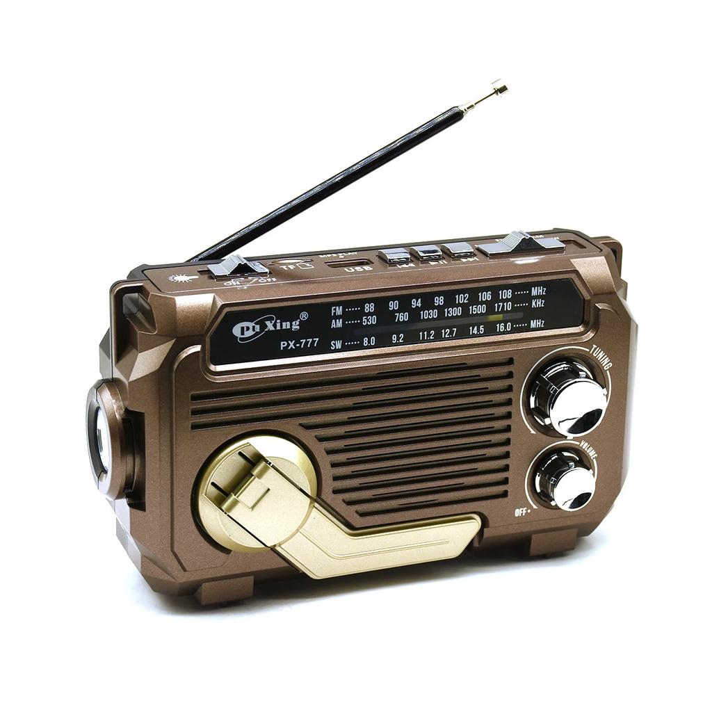 Portable AM/FM/SW Radio Solar Hand Crank Emergency Radio Support USB TF Card 800mAh Multi Band Radio with LED Flashlights