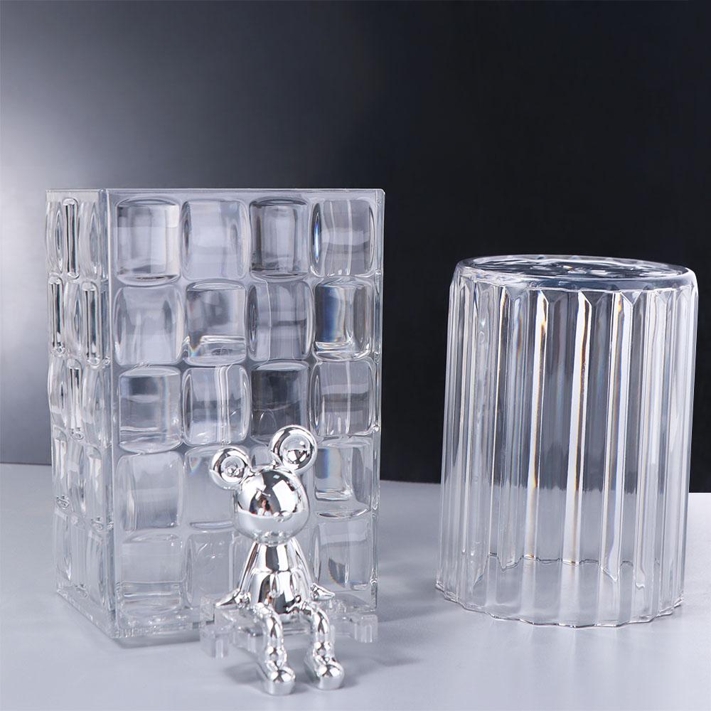 Minimalist Wall-Mounted Toothbrush Holder Plastic Toothbrush Cup Holder Mouthwash Cup Set  for Home