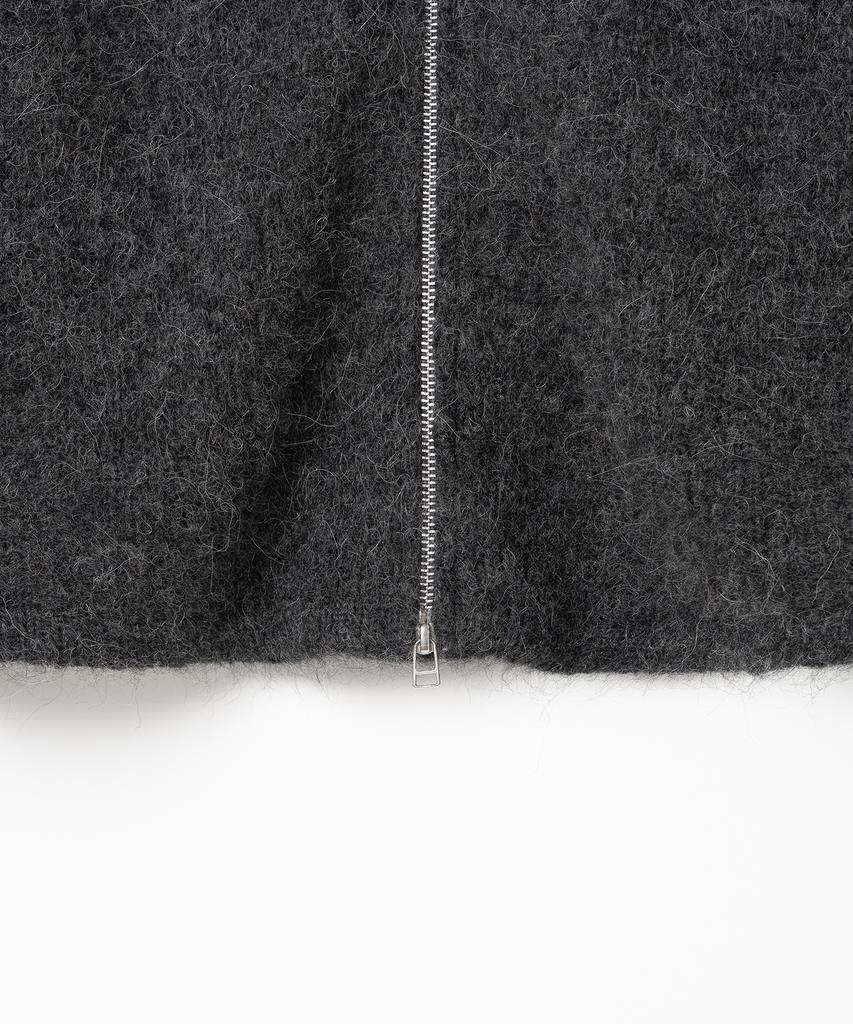 Millo Archive Hairy Knit Jacket [Charcoal]