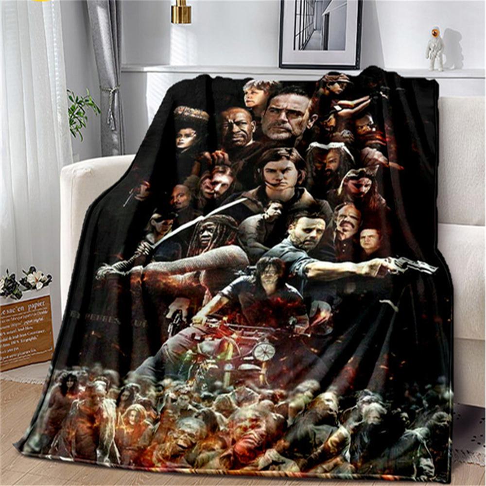 The Walking Dead Horror Soft Plush Blanket,Flannel Blanket Throw Blanket for Living Room Bedroom Bed Sofa Picnic Cover Bettdecke