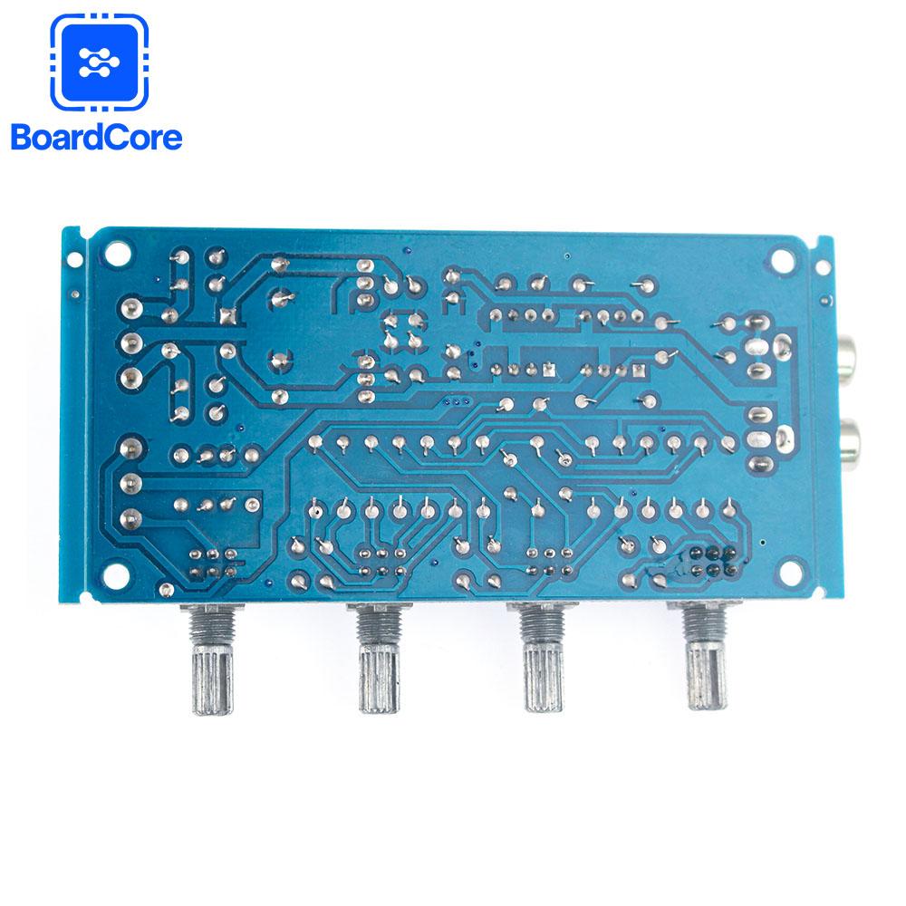 XH-M164 Amplifier Board NE5532 Stereo Pre-amp Preamplifier Tone Board Audio 4 Channels Amplifier Module Control Circuit