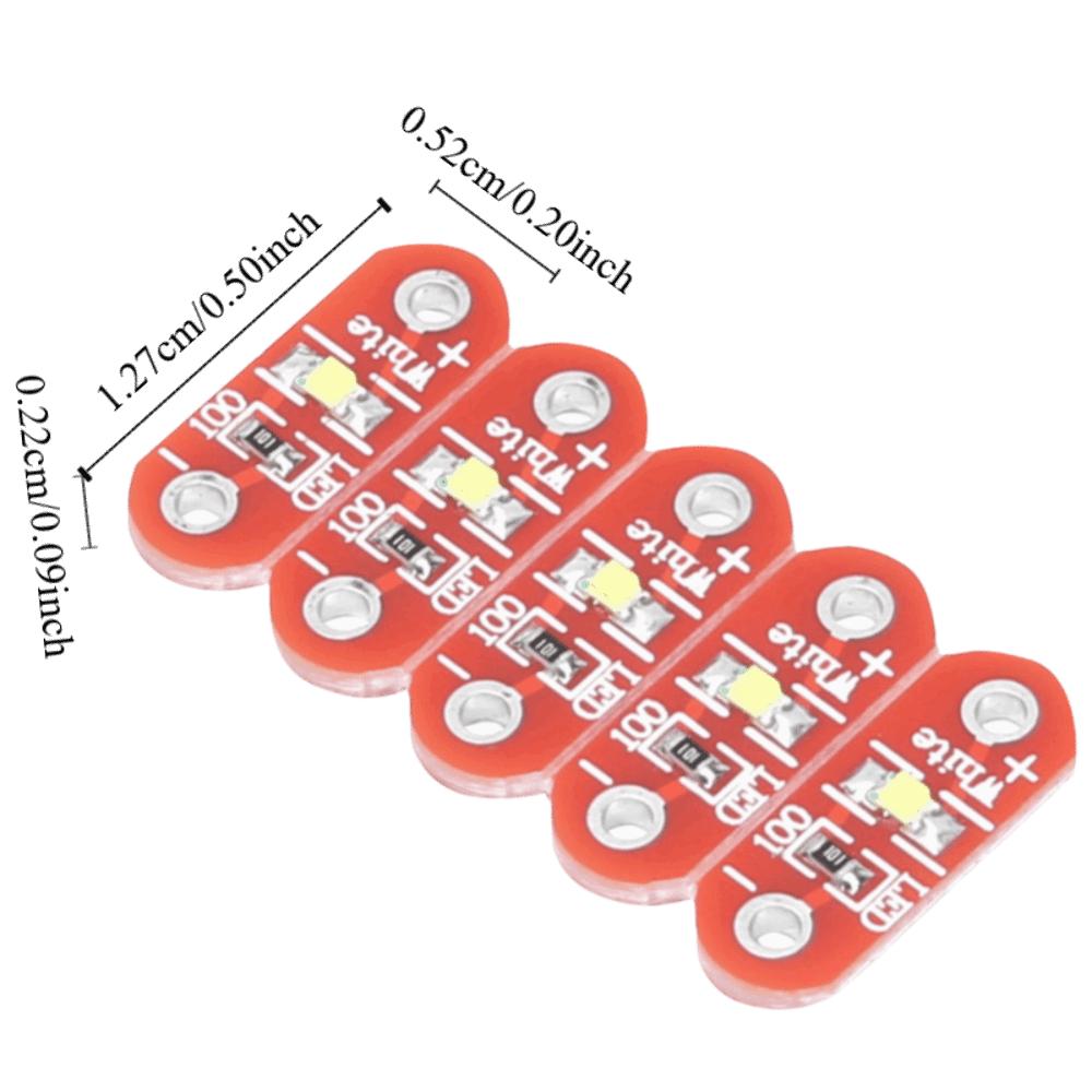 50Pcs White LED for LilyPad LED Module 3~5V Working Voltage Small Size Design Wearable LED Module Surface Mounted