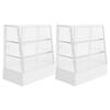 NOLITOY 2-Piece Dollhouse Miniature Cake Cabinet Model, Plastic, Mini House Decoration Accessories, White