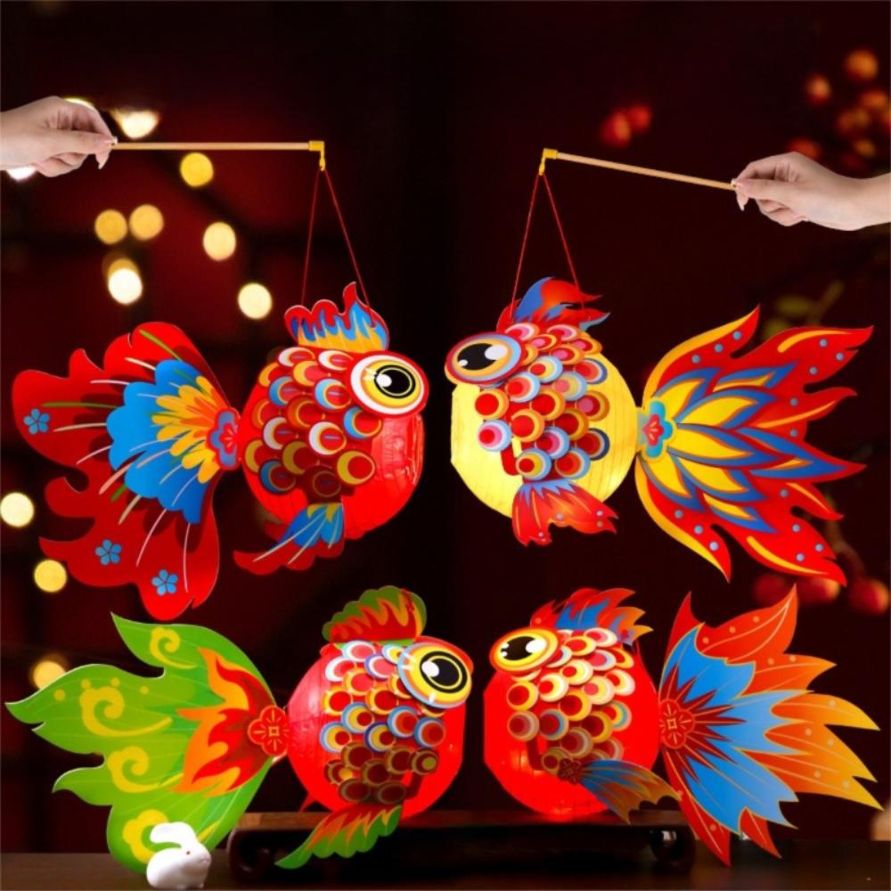 Paper Middle Autumn Festival Lantern Hand Made Mid Autumn Lotus Lantern Women
