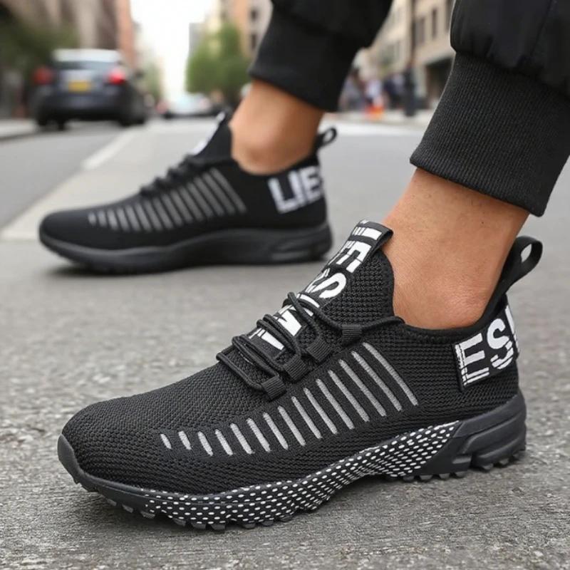 Comfort Running Shoe For Men Ultra Breathable Lightweight Gym Sneakers Comfortable Air-Boost Mesh Men'S Urban Jogging Shoes