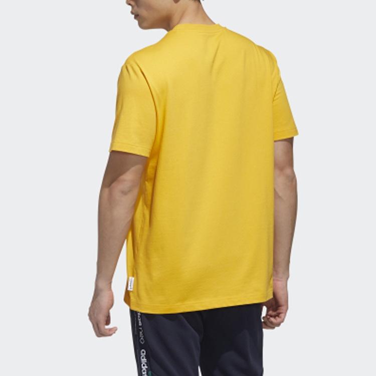 adidas neo Yellow Crossover Printing Sports Short Sleeve Yellow Men's GL7214