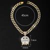 Alloy Supply Hip Hop Cuban Chain Full Diamond Coldfaceemoji Emoji Pendant Jewelry