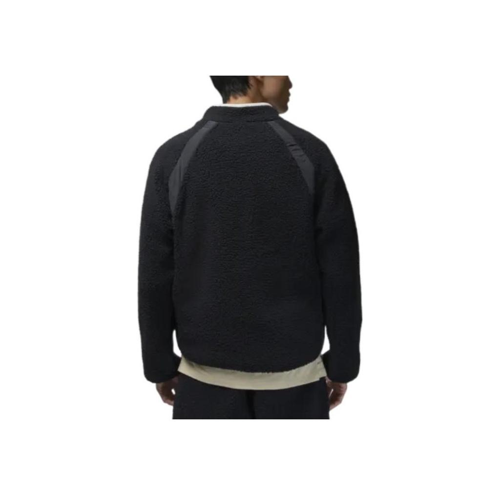 Jordan Essentials Embroidered Logo Fleece Jacket Men Outerwear Black DV1584-010
