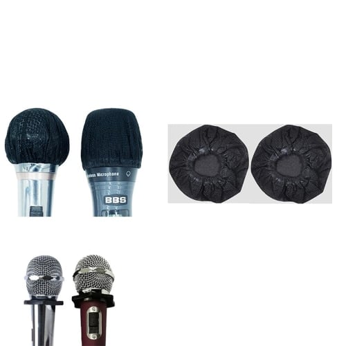Einweg-Vlies-Mikrofonabdeckungen, Geräuschdämmend, Antibakteriell, Spritzwassergeschützt, Staubdicht, für Karaoke, Vorträge und Meetings (200 Stück, 5-Farben-Mischung