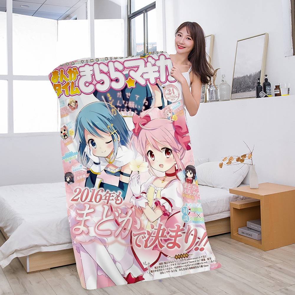 Puella Magi Madoka Magica Big Microfiber Beach Towels Quick Dry Towel Sand Beach Towels Pool Towel for Travel Swim Pool Yoga
