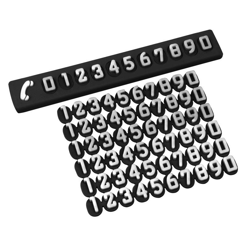 Colorful Car Phone Number Plate: Temporary Parking Solution & Interior Accessory
