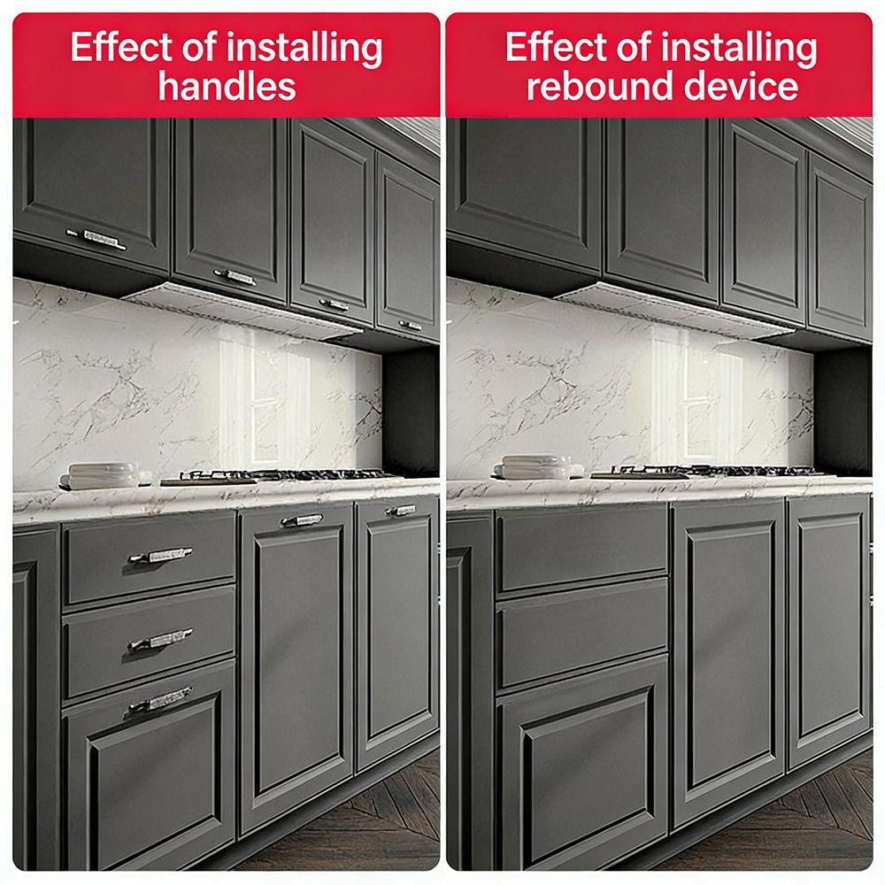 Quiet Close Hidden Cabinet Rebounding Device Plastic Drawer Soft Close Damper Closer Home Kitchen