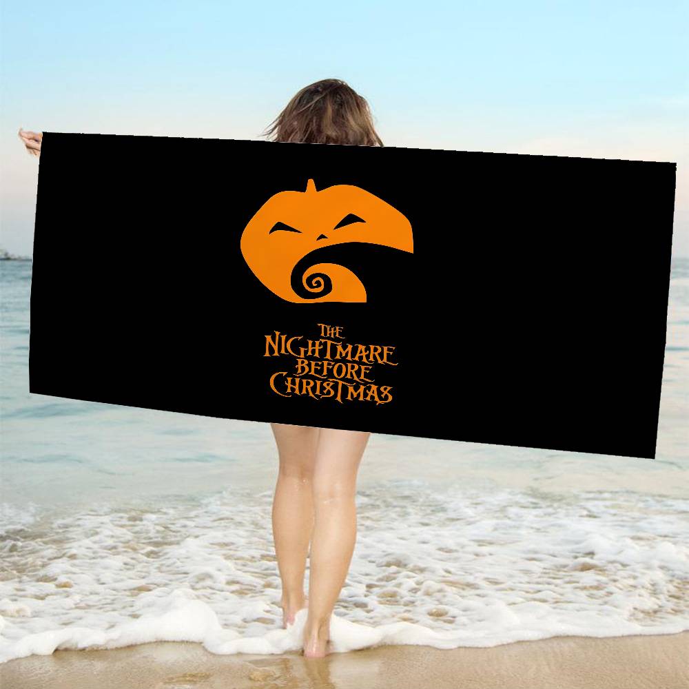 The N-Nightmare B-Before C-Christmas Bath Towel Microfiber Soft Water Absorbing Breathable For Girl Kids Decorative Beach Towel