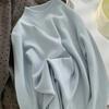 Women's Korean Style Soft Knit Semi-High Neck Slim Fit Pullover for Autumn and Winter