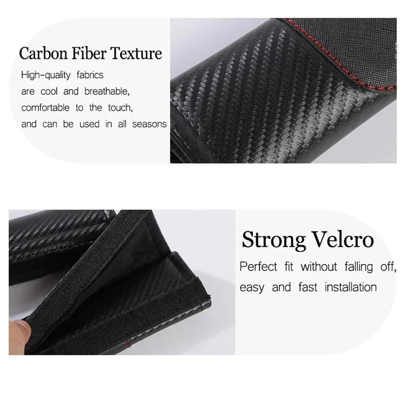 2PCS Microfiber Car Seat Belt Pad Cover Shoulder Protection for Cadillac ATS BLS CT4 CT5 ESCALADE EXT SLS SRX XT5 XT6 XTS