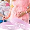 Comfortable Baby Gender Expose Party Bracelets Soft Silicone Wristbands with Pattern for Celebration