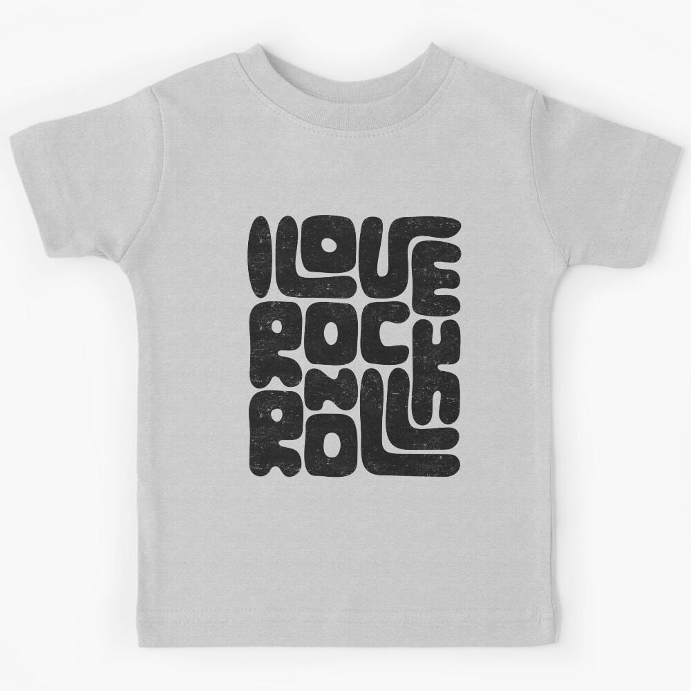 I Love Rock and Roll: Intertwined Text Design For Music Lovers Kids T-Shirt 160