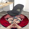1pc Jujutsu Kaisen Satoru Gojo Anime Design Round Carpet - Office Chair Mat, Non-Slip Rug for Home Decor