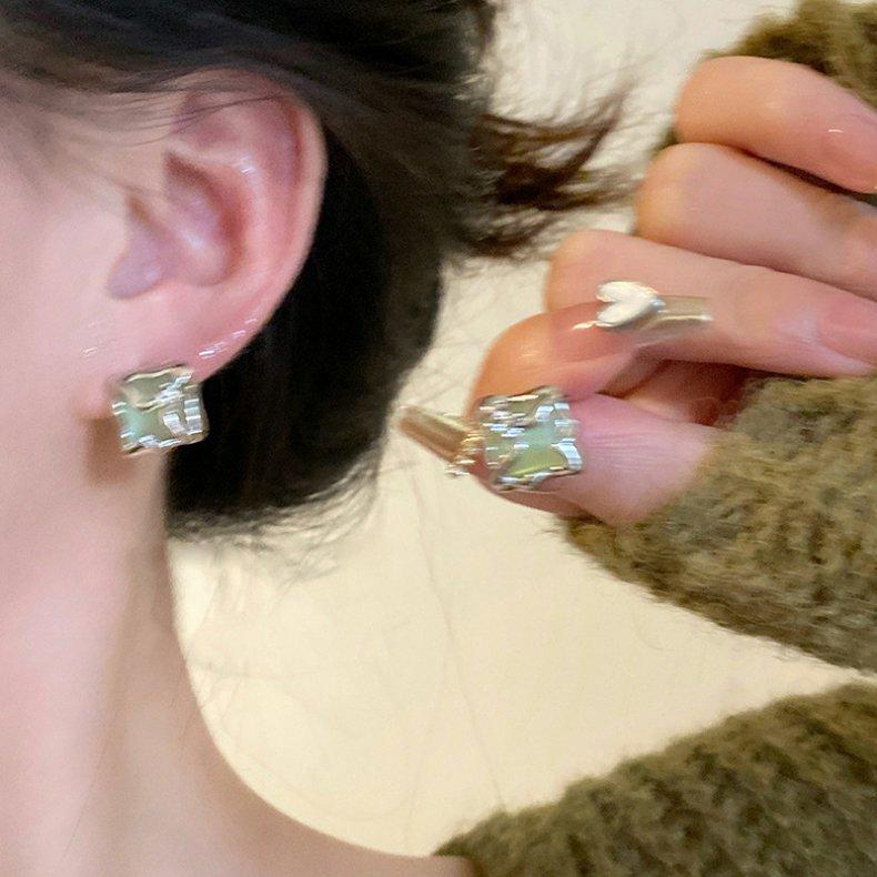 Zircon Star Earrings Women'S Niche Design High-End Stud Earrings Trendy Short Fringed Earrings