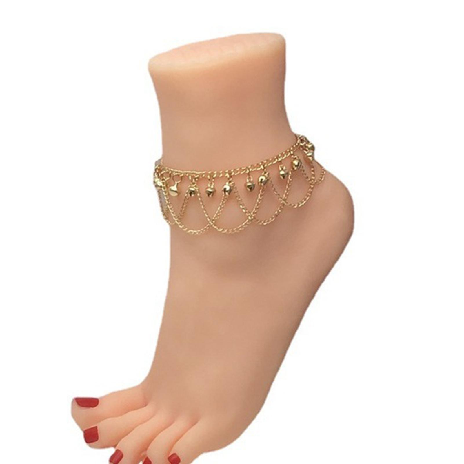 

Европейское и американское украшение для ног, индивидуальный модный браслет с колокольчиком в богемном стиле, волнистый колокольчик с кисточкой, женский ножной браслет золотой